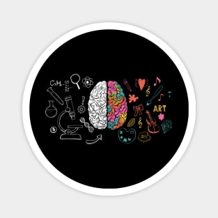 Colorful Brain Science And Art Creative Cool Magnet